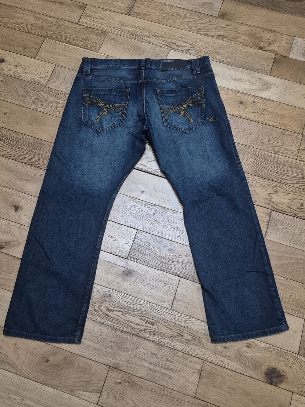 Rocawear Men’s Jeans Size 42 Blue Denim Embroidered Baggy Hip Hop Streetwear